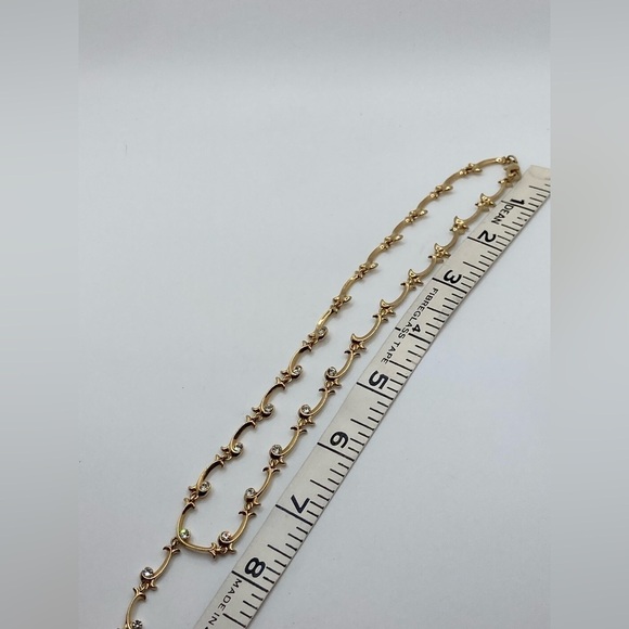 Vtg Avon NR  Rhinestone Facet Cut Orange Lucite Gold Tone Necklace 16” + 2” Drop - Picture 5 of 5